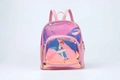 Pink holographic laser ballet backpack for girls with ballerina illustration print - Small / Pink Holographic-Ballet Girl