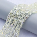 Rainbow AB coated 6x10mm fish-shaped crystal glass beads for jewelry making - 6*10mm (approximately 50 Beads) / Crystal Yellow