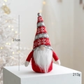 Gnomo de Navidad de punto rojo con patrón de copos de nieve altura 31cm - Estilo B