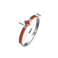 163 Steel Orange Four-leaf Clover Bracelet