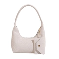 Beige Handtasche in Weboptik für Damen mit passendem kleinen Kartenetui dazu - 23*7*19cm / Weiß