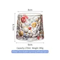 270ml thick colored rotating whiskey glass with creative bubble texture and 9cm base - Multicolor Bubble Pattern
