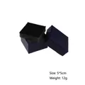 Navy blue square jewelry gift box with textured diamond pattern 5x5cm size - 5x5x3 Small Black