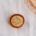 Golden kiwi fruit design hair claw clip with glossy finish and realistic sliced texture - Kiwi