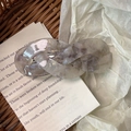 Twisted acetate spring hair clip in grey purple marble finish for French ponytail styles - 4# Mermaid Gray