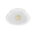 Cloud-shaped portable soap flake box in white translucent plastic with waterproof lid - 50 Pieces / White