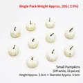 Set of 10 mini cream white artificial pumpkins for Halloween table decorations - Small Pumpkin (White) 10PCS