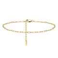 Minimalist 14K gold-plated S925 sterling silver paperclip chain necklace with lobster clasp - 1.8*4.2MM Paperclip 21.5+5CM / Gold