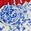 Traditional blue and white porcelain beads in waist drum shape for DIY jewelry making - Imitation Porcelain Bamboo Joint (J172) / 6x12mm