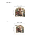 Sticker mural 3D souris de Noël avec bonnet de Père Noël et biscuit de 12x12cm - PC304/Souris mangeant un biscuit B / 15*15cm