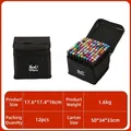 Set de 100 marqueurs à double pointe avec sac de transport noir et base stable - 100 Couleurs (Modèle avec Base)