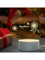 Warm LED night light with sunflower engraving and thank you message for teacher - To Teacher