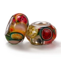 DIY jewelry charm beads with colorful watermelon and lemon fruit patterns inside - Watermelon Lemon