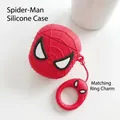 Silicone Spider-Man themed case for AirPods Pro 2 with matching finger ring strap - Spider-man + Ring / AirPods 1/2 Gen