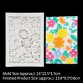 Molde de silicona con relieve floral para tartas con patrones botánicos y texturas de hojas - Estilo 1 / Gris
