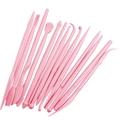 Σετ 8 τεμαχίων ροζ εργαλεία γλυπτικής πηλού για παιδικές χειροτεχνίες και μοντελισμό - Τσάντα OPP / Στυλό Γλυπτικής 14 Κεφαλών / Ροζ
