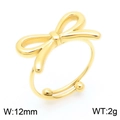 Minimalistischer verstellbarer goldener Schleifenring mit 12mm Breite und 2g Gewicht - Einheitsgröße(Einstellbar) / Gold (KR111185-KFC)