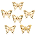 Golden butterfly charms with pink and turquoise enamel for DIY jewelry making - Butterfly Style 1 / 20x25mm / Pink