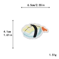 Embroidered shrimp sushi patch for clothing DIY decoration with size measurements - Shrimp Sushi