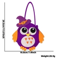 Sac à bonbons Halloween en feutre hibou violet avec chapeau de sorcière pour fête - Hibou Chapeau de Sorcière