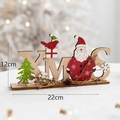 Christmas wooden XMAS sign with Santa Claus and tree on 22cm desktop decor - Santa Claus Style (XMAS)