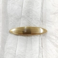 Rectangular brushed metal spring hair clip in polished gold finish for women - 6# Gold (Brushed Long Oval)