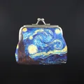 Kiss-lock coin purse featuring Van Gogh Starry Night oil painting art print for storage - Starry Sky