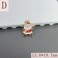 Detailed view of Santa Claus enamel charm for jewelry making with size 13.6x19.7mm. - 13.6x19.7mm / Santa Claus (Style D)