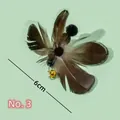 Cat teaser wand attachment No. 3 featuring brown natural feathers and a golden bell - No. 3 Insect Replacement Head