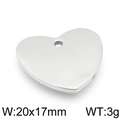 Herzförmiger Edelstahl-Anhänger in Silber 20x17mm für DIY-Schmuckherstellung und Halsketten - 20*17mm(KLJ4901-Z) / Stahlfarbe