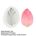 Stampo in silicone a bocciolo di loto per dolci e cioccolato con fiore rosa finito - Bocciolo / Grigio