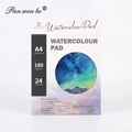 Blocco per acquerello professionale A4 180g carta senza acidi con design stellato - Blocco acquerello A4 / 180g/24 Fogli