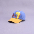 Kinder-Baseballkappe in Blau und Gelb mit süßer Dinosaurier-Stickerei für Jungen und Mädchen - Kinder 2-5 Jahre / Blau/Gelb