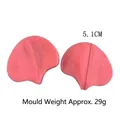 Macro detail of two pink silicone petal molds showing realistic floral textures and 5.1cm size - No.8 Style 3438 (5.1CM)