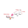Butterfly charm pendant in silver with pink and orange enamel for DIY jewelry making - Butterfly (Single Hole) / 11*17mm (Hole: 1.2mm) (ai-5 Pieces/Pack) / Steel Rose Pink