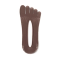 Brown low-cut five-finger boat sock with mesh lace design on a white background - One Size / Diamond Pattern Coffee
