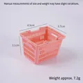 Mini panier de courses rose pour maison de poupée, taille 4,9 cm avec poignée mobile - Rose-Panier de courses