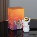 Astronaut figurine with golden visor and victory pose with gradient gift box packaging - Small Plated Gold Model C (Color Box)