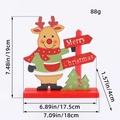 Decorazione natalizia in legno con renna e scritta Merry Christmas per tavolo - Stile Alce