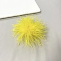 Helgele struisvogelveren broche speld, elegant accessoire voor feestjurk decoratie - Geel