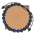 Detail von Tigerauge und Lavastein Armband mit einer Grußkarte für den Großvater - An meinen Opa