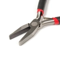Precision flat nose pliers with red and black non-slip handles for DIY jewelry making - Type B Flat Nose Pliers - Black & Red Handle