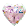 Heart-shaped foil balloon with Feliz Día lettering in purple gradient for Mother's Day - 18 Inch Gradient Magic Heart Happy Day (A0356)