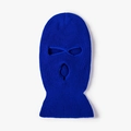 Royal blue three-hole knitted balaclava mask for winter outdoor warmth and protection - One Size / Sky Blue