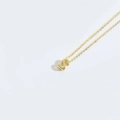 Minimalist gold-plated alphabet S pendant necklace with polished metal link chain - Letter S