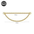 Golden double layer G23 titanium chain accessory for piercing jewelry 35mm and 45mm - G23 Titanium Gold Double Chain-35-45mm