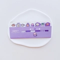 Cute purple sweet heart sticky notes set with cartoon patterns on a white plate - Purple Teddy