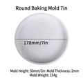 7 Zoll weiße runde Silikon-Backform mit 178 mm Durchmesser und 50 mm Höhenangaben - Runde Kuchenform 7 Zoll Weiß