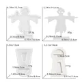 Molde de silicona para candelabro de espantapájaros y base redonda con dimensiones - Juego de Molde de Candelabro Proyector de Espantapájaros