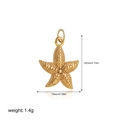 Detailed view of 18K gold starfish pendant with dimensions 19mm and weight 1.4g - Starfish